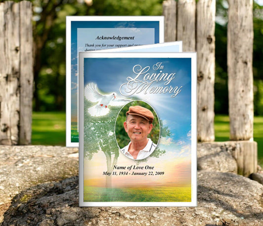 Gardener Small Memorial Card Template - The Funeral Program Site