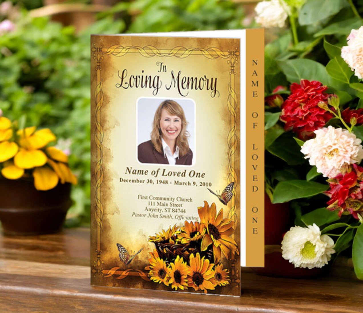 Genesis 4 - Sided Graduated Funeral Program Template - The Funeral Program Site