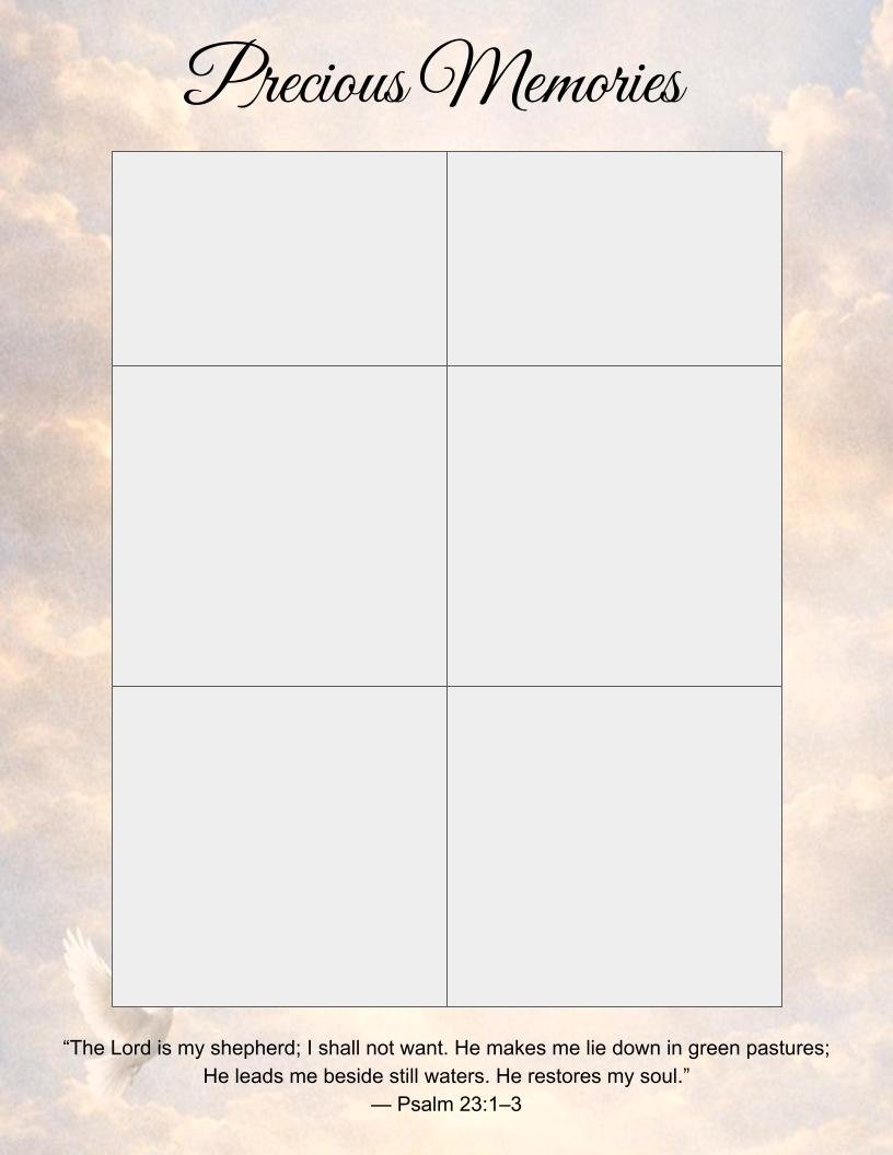 Golden Skies Digital Only Funeral Program Template - The Funeral Program Site