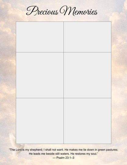 Golden Skies Digital Only Funeral Program Template - The Funeral Program Site