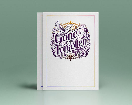 Gone But Not Forgotten Funeral Program Title - The Funeral Program Site