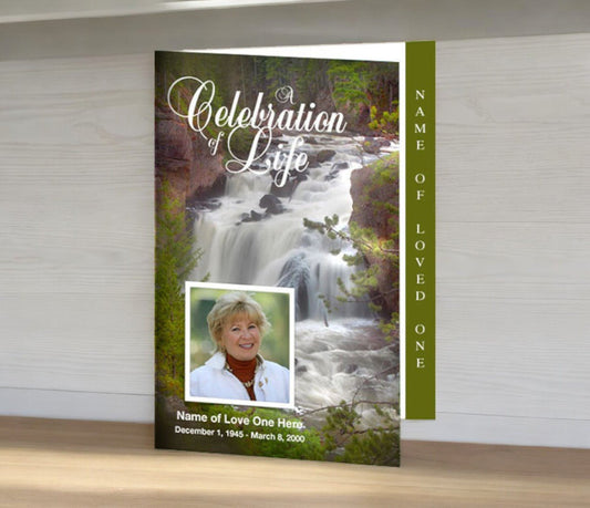 Graceful 4 - Sided Graduated Funeral Program Template - The Funeral Program Site