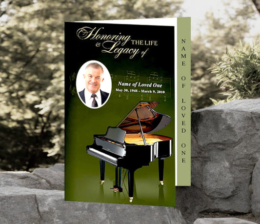 Grande 4 - Sided Graduated Funeral Program Template - The Funeral Program Site