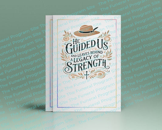 He Guided Us Funeral Quote Word Art - The Funeral Program Site