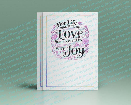 Her Life Was Full Funeral Quote Word Art - The Funeral Program Site