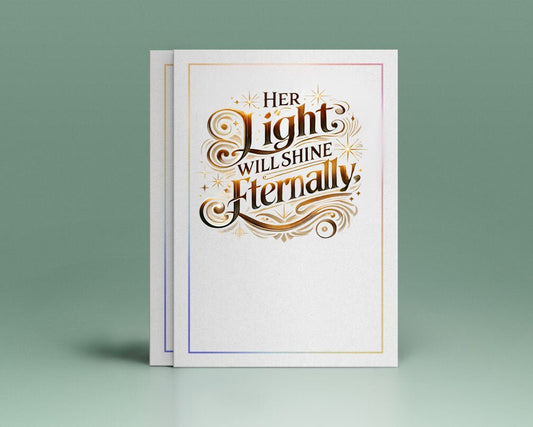 Her Light Will Shine Funeral Program Title - The Funeral Program Site