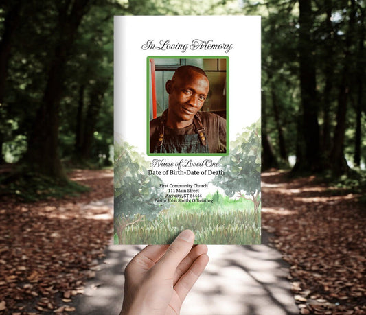 Highland Online Funeral Program Template - The Funeral Program Site