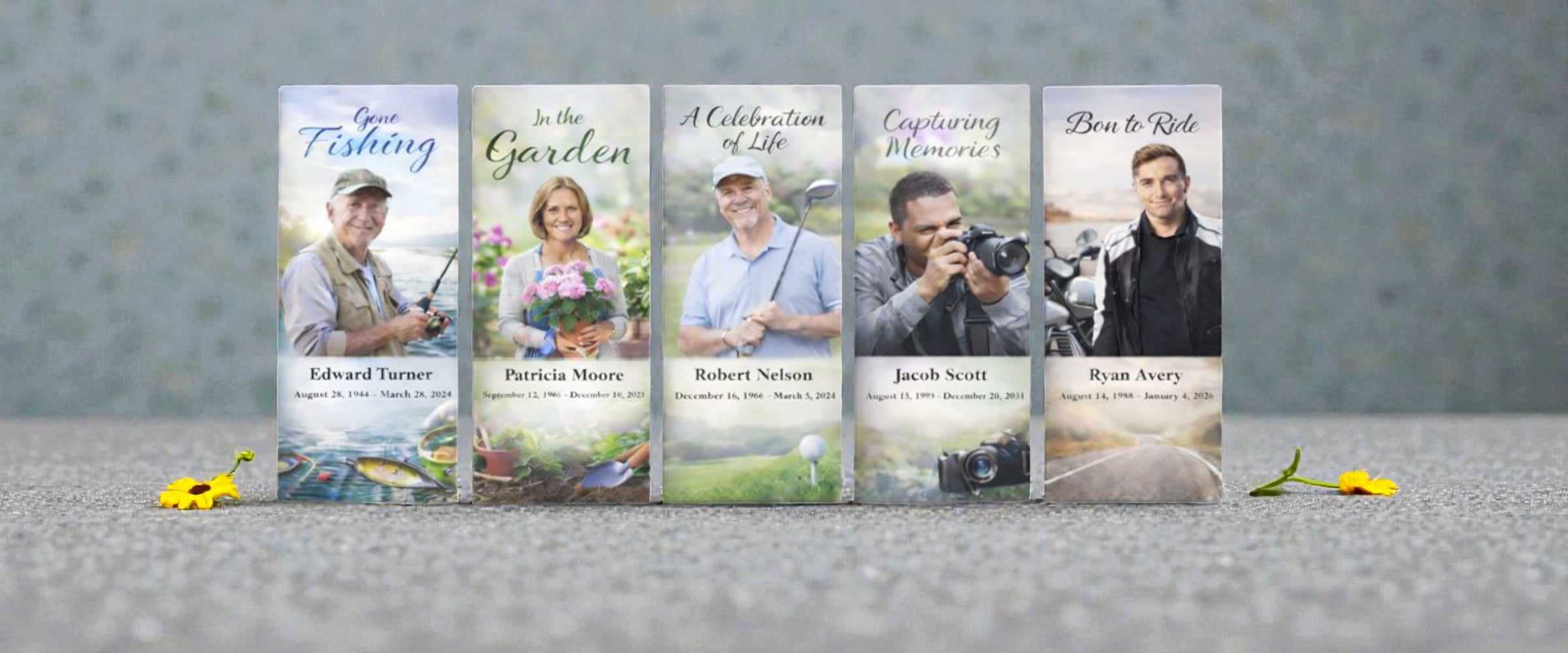 hobby themed funeral programs