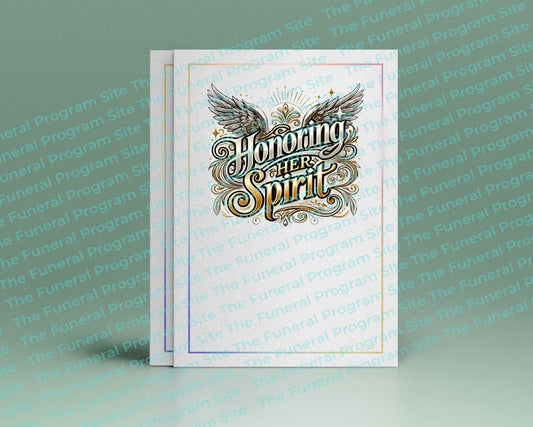 Honoring Her Spirit Funeral Program Title - The Funeral Program Site