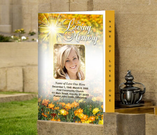 Hope 4 - Sided Graduated Funeral Program Template - The Funeral Program Site