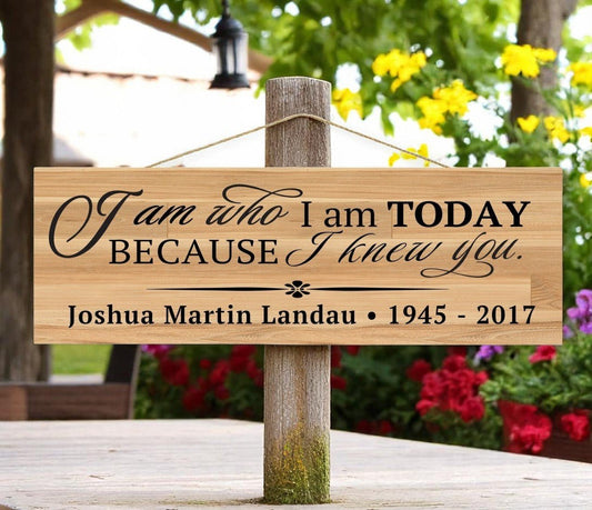 I Am Personalized Custom Memorial Wood Sign - The Funeral Program Site