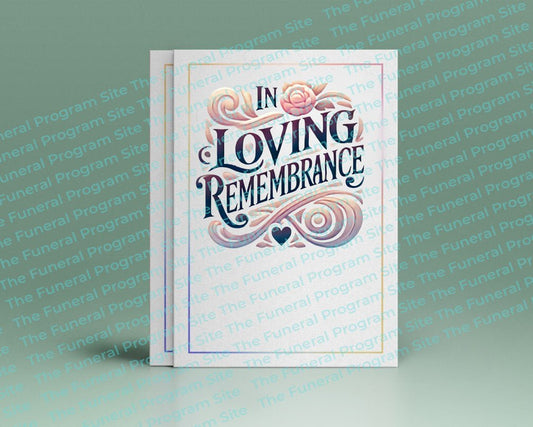 In Loving Remembrance Funeral Program Title - The Funeral Program Site