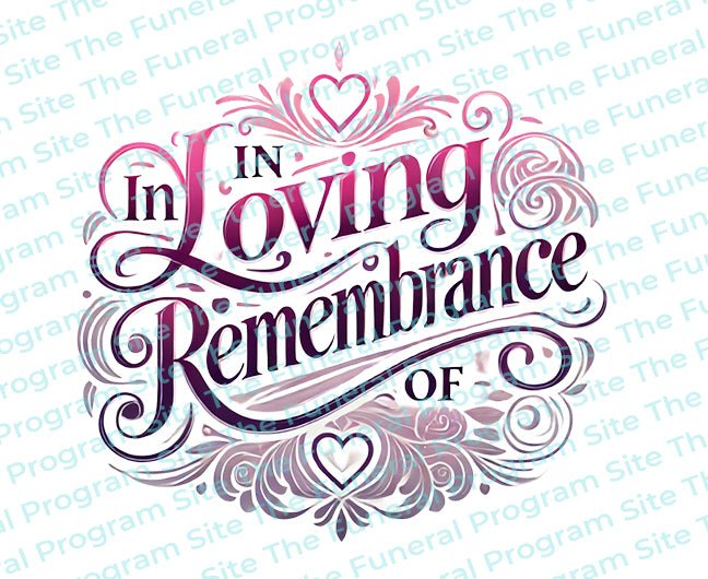 In Loving Remembrance of Funeral Program Title - The Funeral Program Site