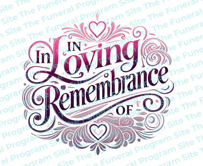 In Loving Remembrance of Funeral Program Title - The Funeral Program Site