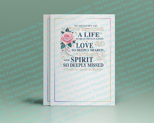 In Memory Of Funeral Quote Word Art - The Funeral Program Site