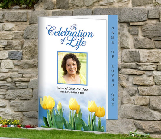 Inspire 4 - Sided Graduated Funeral Program Template - The Funeral Program Site