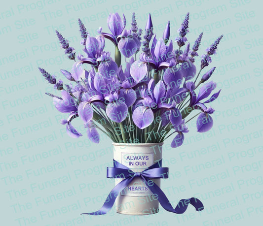 Iris Flowers Funeral Clip Art - The Funeral Program Site