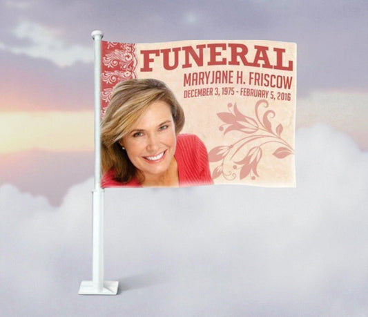 Jasper Funeral Car Flag and Pole - The Funeral Program Site