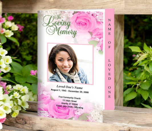 Joyful 4 - Sided Graduated Funeral Program Template - The Funeral Program Site