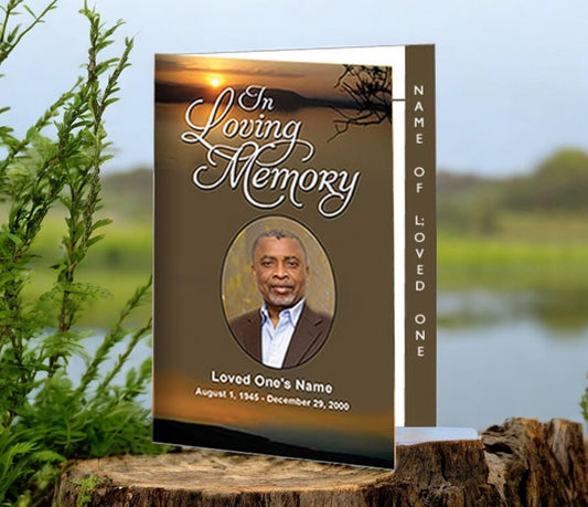 Kenya 4 - Sided Graduated Funeral Program Template - The Funeral Program Site