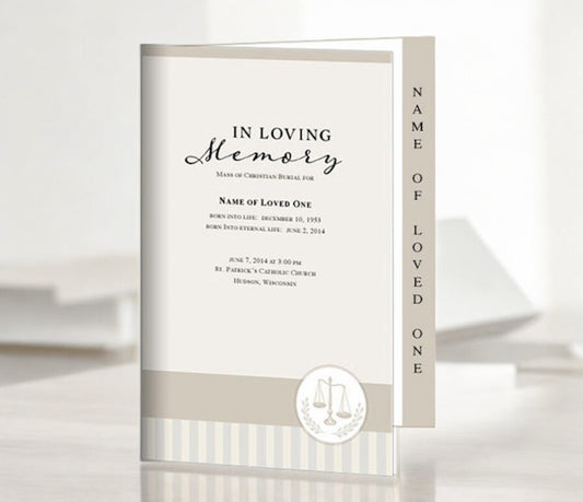 Legal 4 - Sided Graduated Funeral Program Template - The Funeral Program Site