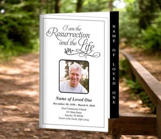 Life 4 - Sided Graduated Funeral Program Template - The Funeral Program Site