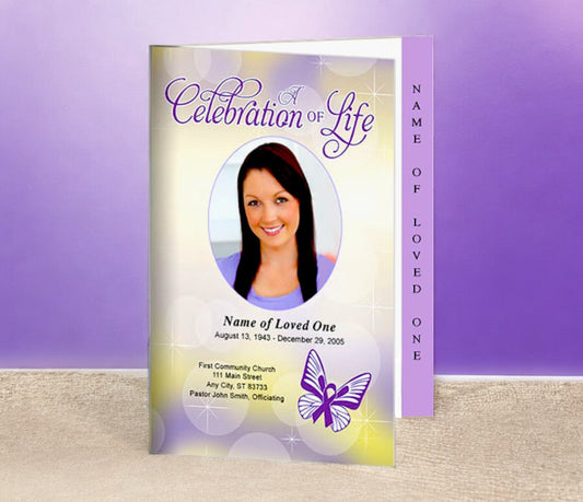 Lupus 4 - Sided Graduated Funeral Program Template - The Funeral Program Site