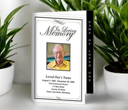 Madison 4 - Sided Graduated Funeral Program Template - The Funeral Program Site