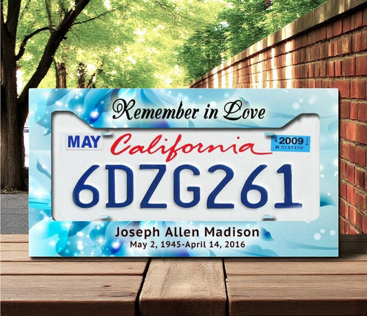 Magical Custom In Loving Memory License Plate Frame - The Funeral Program Site