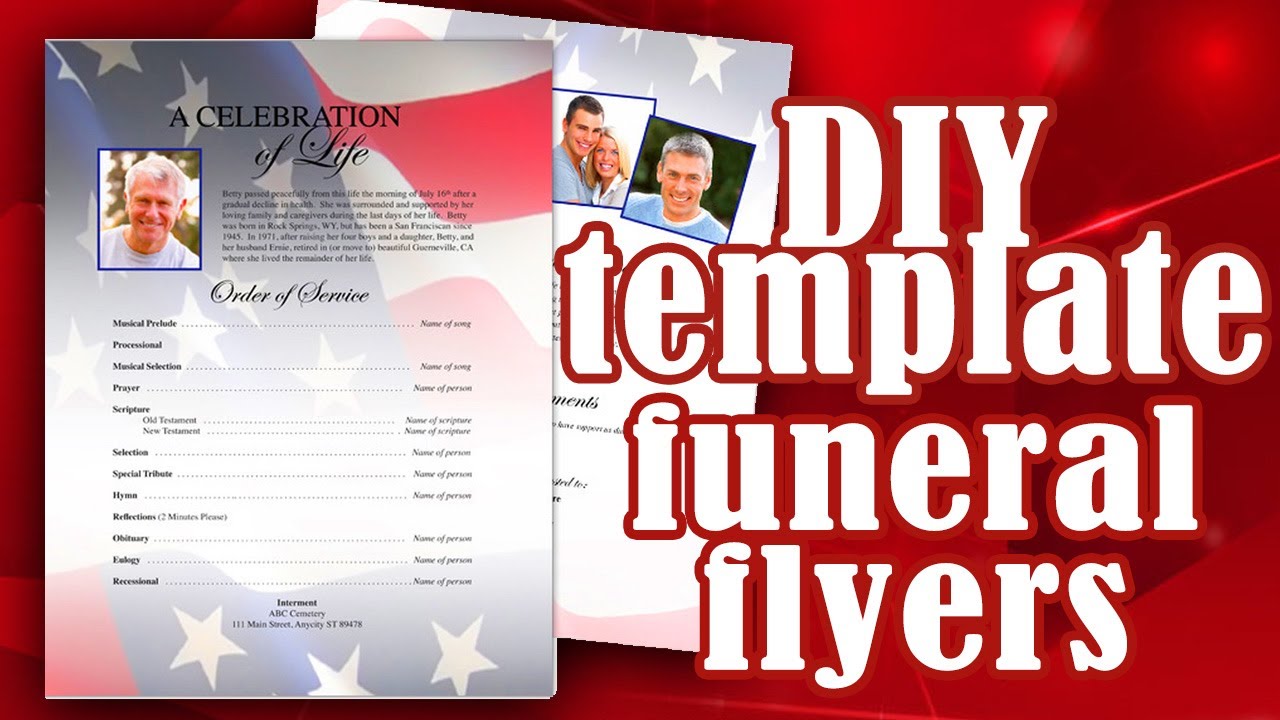 Load video: funeral flyers printing