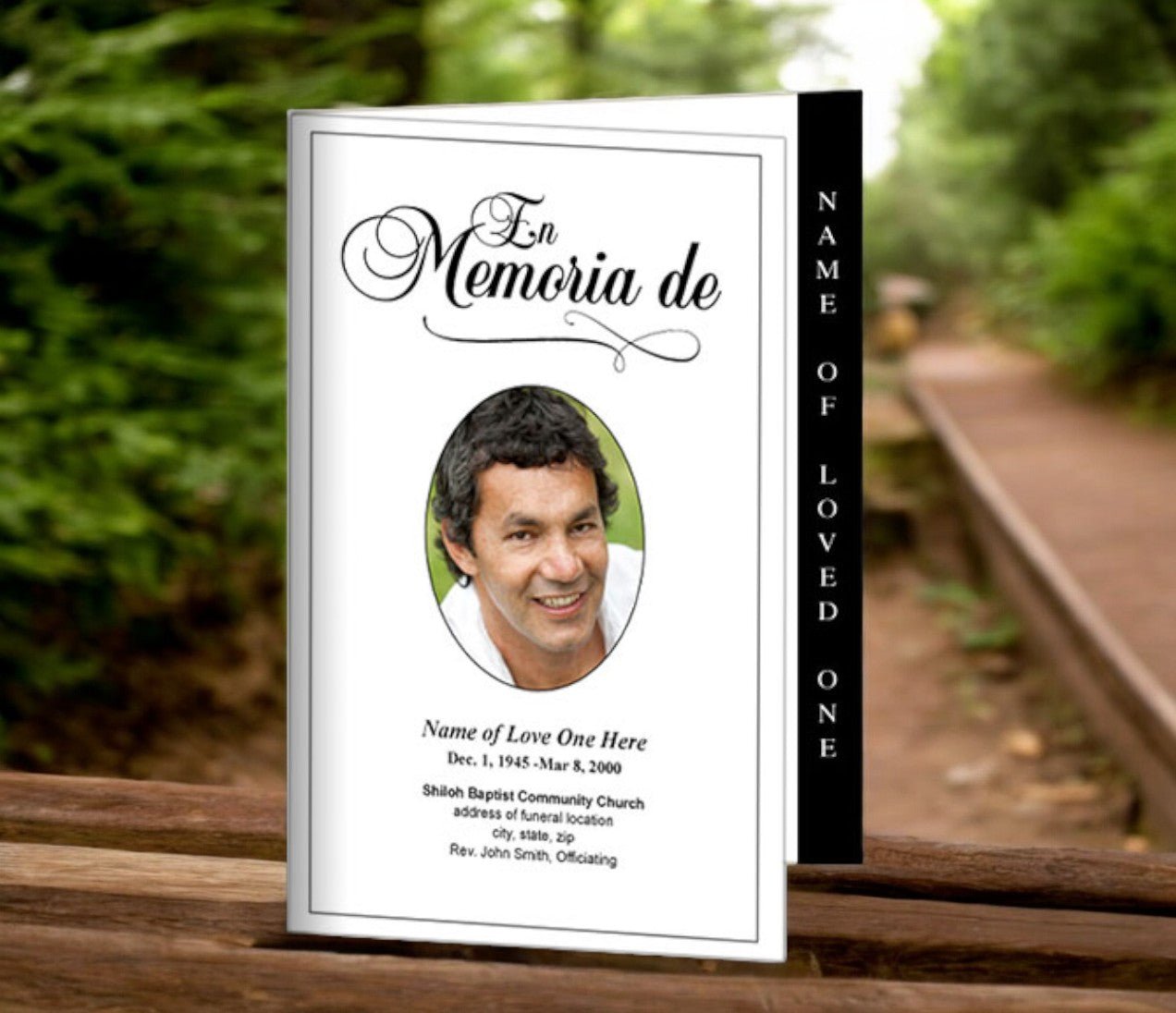 Memoria 4 - Sided Graduated Funeral Program Template - The Funeral Program Site