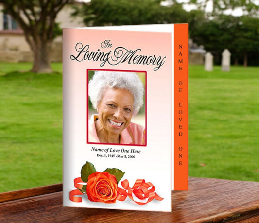 Memory 4 - Sided Graduated Funeral Program Template - The Funeral Program Site