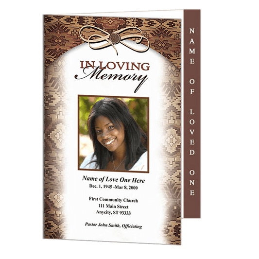 Messenger 4 - Sided Graduated Funeral Program Template - The Funeral Program Site