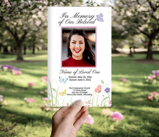 Monarch Online Funeral Program Template - The Funeral Program Site