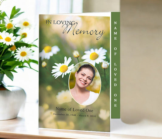 Morning 4 - Sided Graduated Funeral Program Template - The Funeral Program Site