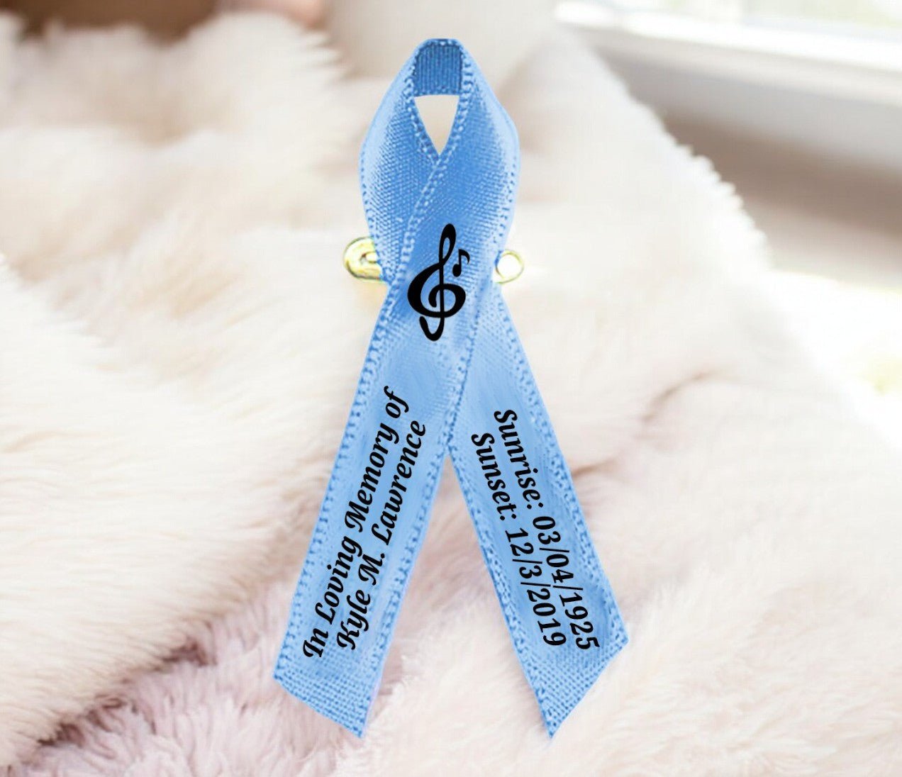 Musician Personalized Cancer Ribbon - Pack of 10 - The Funeral Program Site