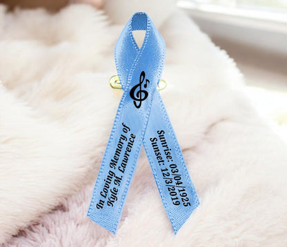 Musician Personalized Cancer Ribbon - Pack of 10 - The Funeral Program Site