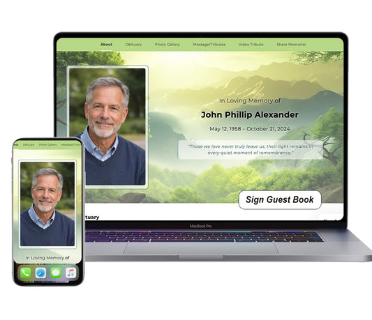 Nature Online Memorial Website - The Funeral Program Site