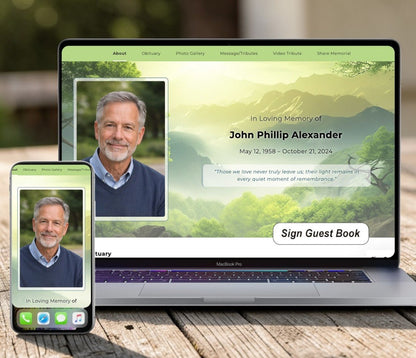 Nature Online Memorial Website - The Funeral Program Site