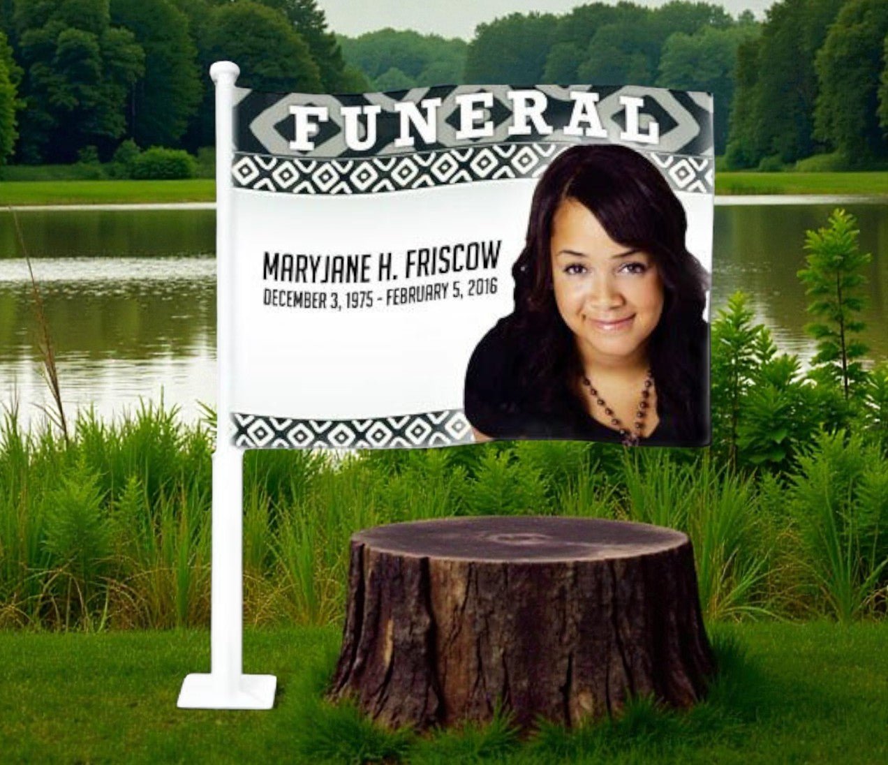 Nigeria Funeral Car Flag and Pole - The Funeral Program Site