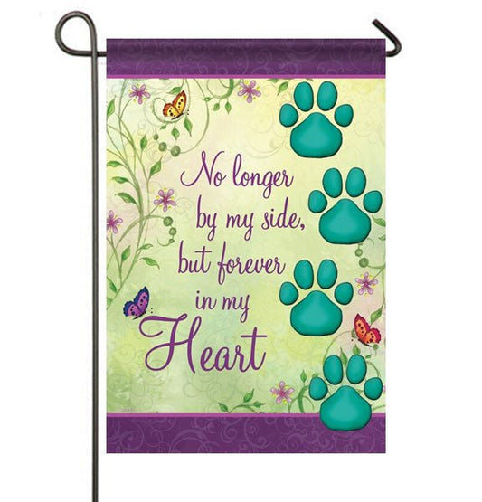 No Longer By My Side Garden or Cemetery Flag - The Funeral Program Site