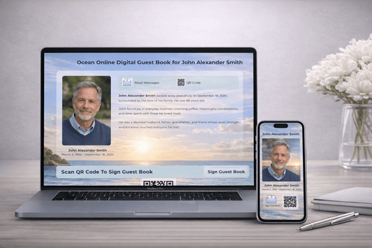 Ocean Digital Funeral Guest Book - The Funeral Program Site