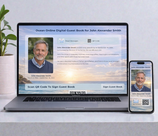 Ocean Digital Funeral Guest Book - The Funeral Program Site