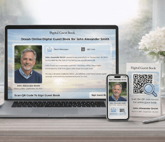 Ocean Online Digital Funeral Guest Book
