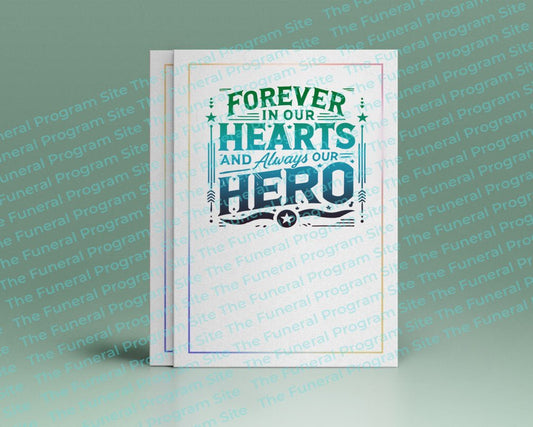 Our Hero Funeral Quote Word Art - The Funeral Program Site