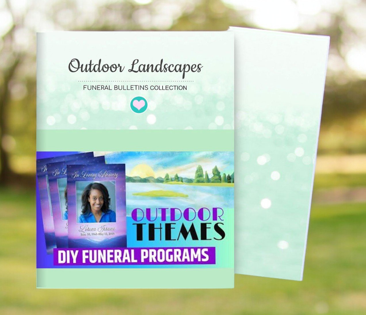 Outdoor Landscapes Printable Funeral Program Catalog - The Funeral ...