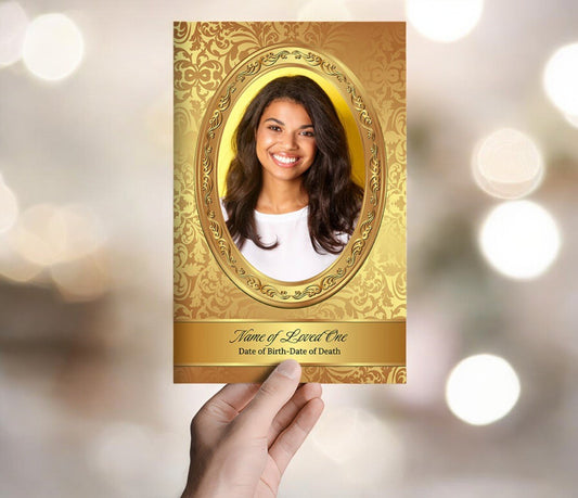 Oval Online Funeral Program Template - The Funeral Program Site