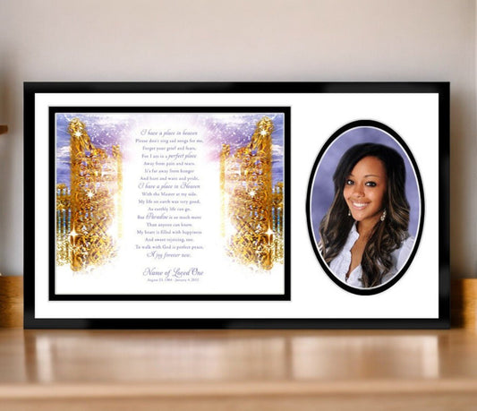 Pathway Memorial Frame Plaque Keepsake - The Funeral Program Site