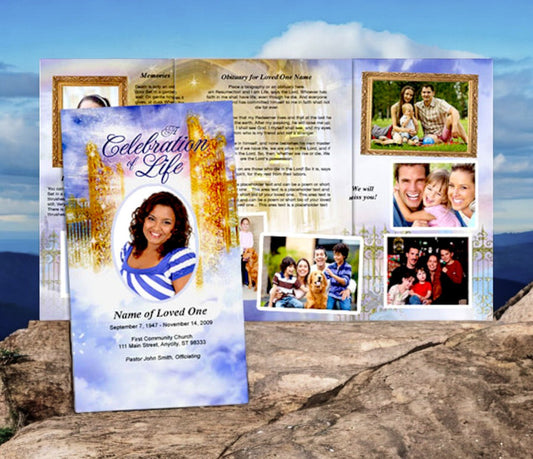 Pathway TriFold Funeral Brochure Template - The Funeral Program Site