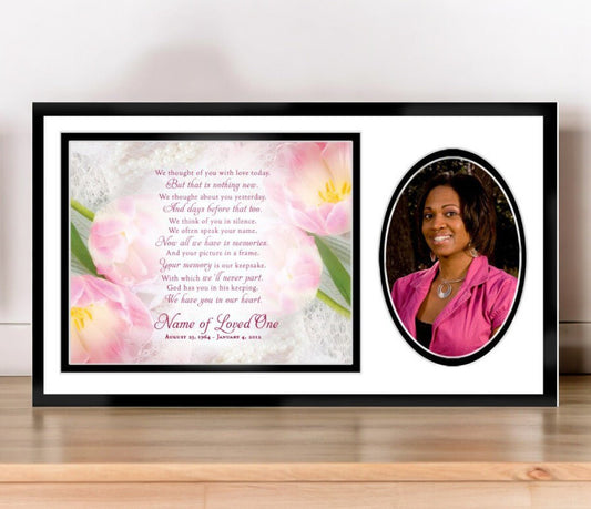 Pearls Memorial Frame Plaque Keepsake - The Funeral Program Site